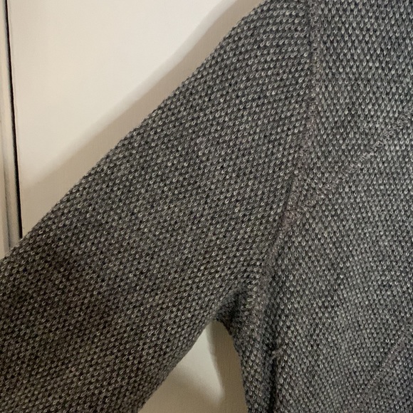 Prana grey wool blend long sleeve sweater with wide neck with buttons Size M - Picture 5 of 10